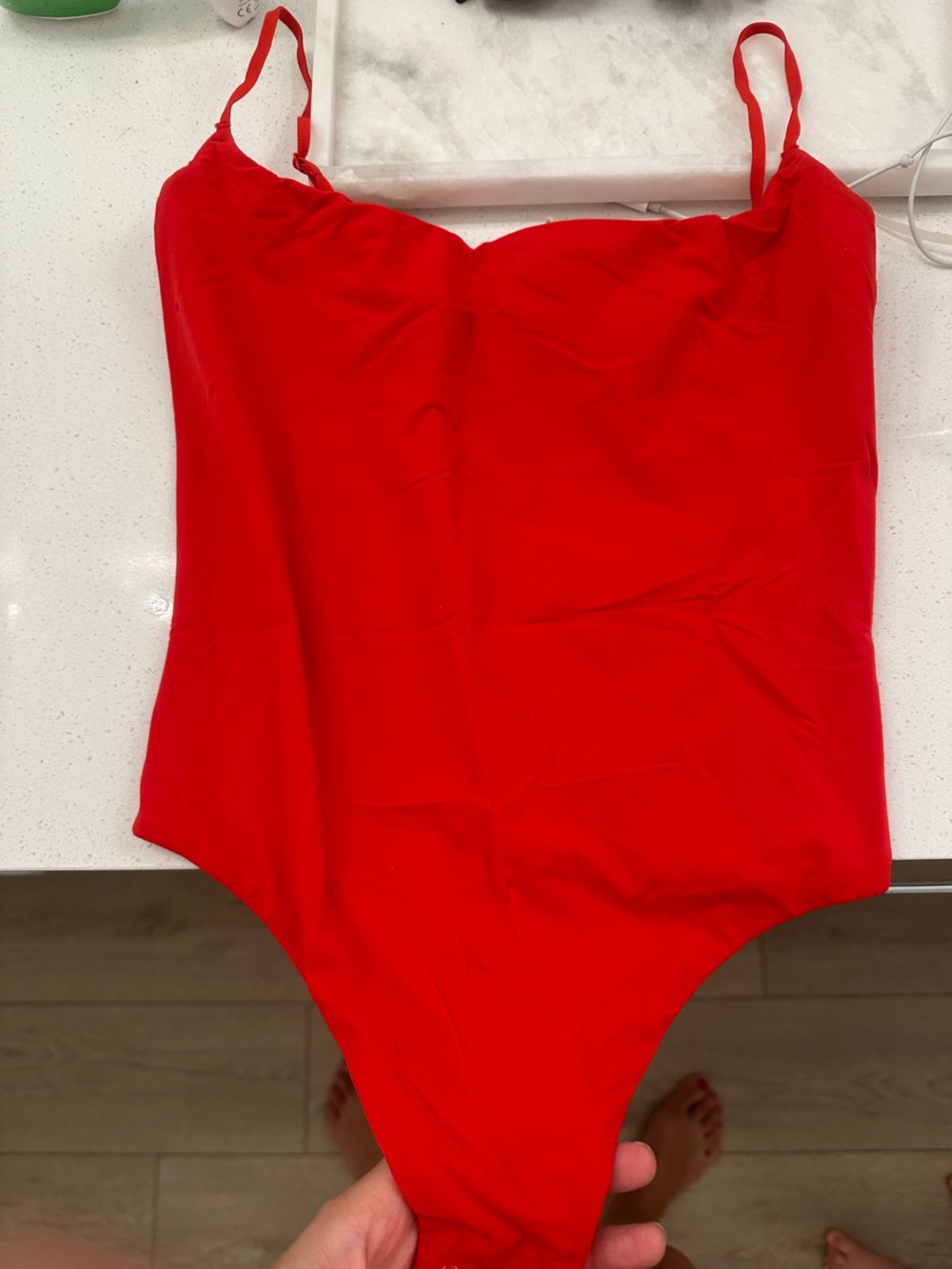 SKIMS Red fits everybody cami Bodysuit